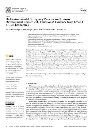 Do Environmental Stringency Policies and Human Development Reduce CO2 Emissions? Evidence from G7 and BRICS Economies