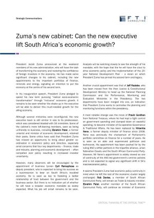 Zuma's New Cabinet