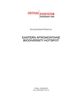 Eastern Afromontane Biodiversity Hotspot