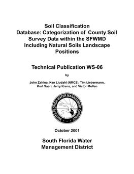 Categorization of County Soil Survey Data Within the SFWMD Including Natural Soils Landscape Positions