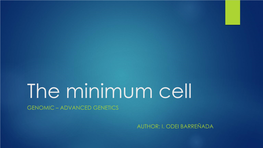 The Mínimum Cell