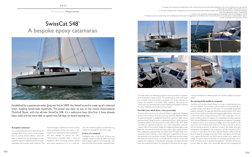 Swisscat S48' a Bespoke Epoxy Catamaran