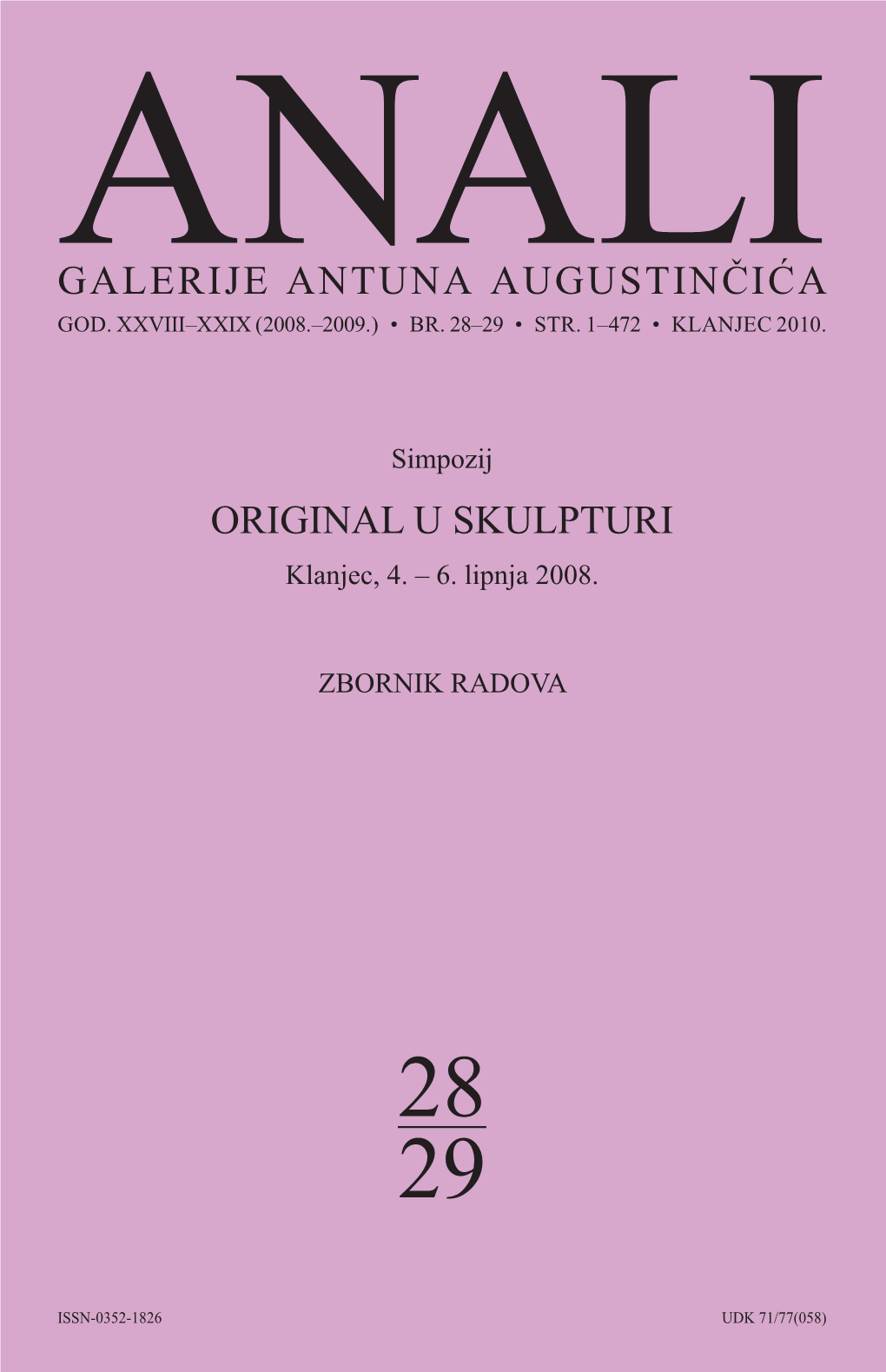 Galerije Antuna Augustin^I]A Original U Skulpturi