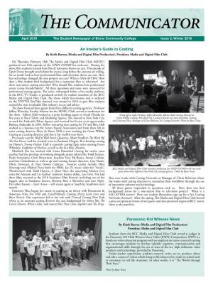 The Communicator April 2019 the Student Newspaper of Bronx Community College Issue 3, Winter 2019
