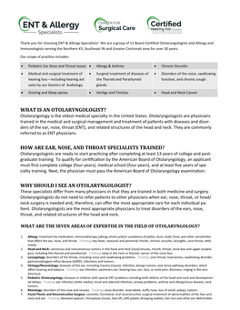 What Is an Otolaryngologist? How