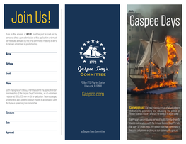 Join Us! Gaspee Days