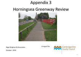 Appendix 3 Horningsea Greenway Review