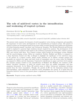 The Role of Mid-Level Vortex in the Intensification and Weakening Of