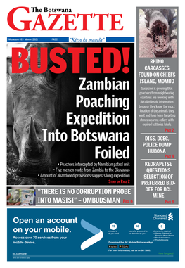 Botswana Gazette Wednesday 03 March 2021 Page 1