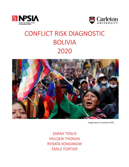 2020 Bolivia Conflict Diagnostic