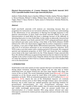 2-Meter Diameter Near-Earth Asteroid 2015 TC25: a Possible Boulder from E-Type Asteroid (44) Nysa