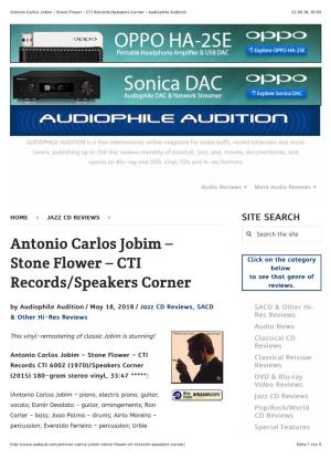 Antonio Carlos Jobim – Stone Flower – CTI Records/Speakers Corner