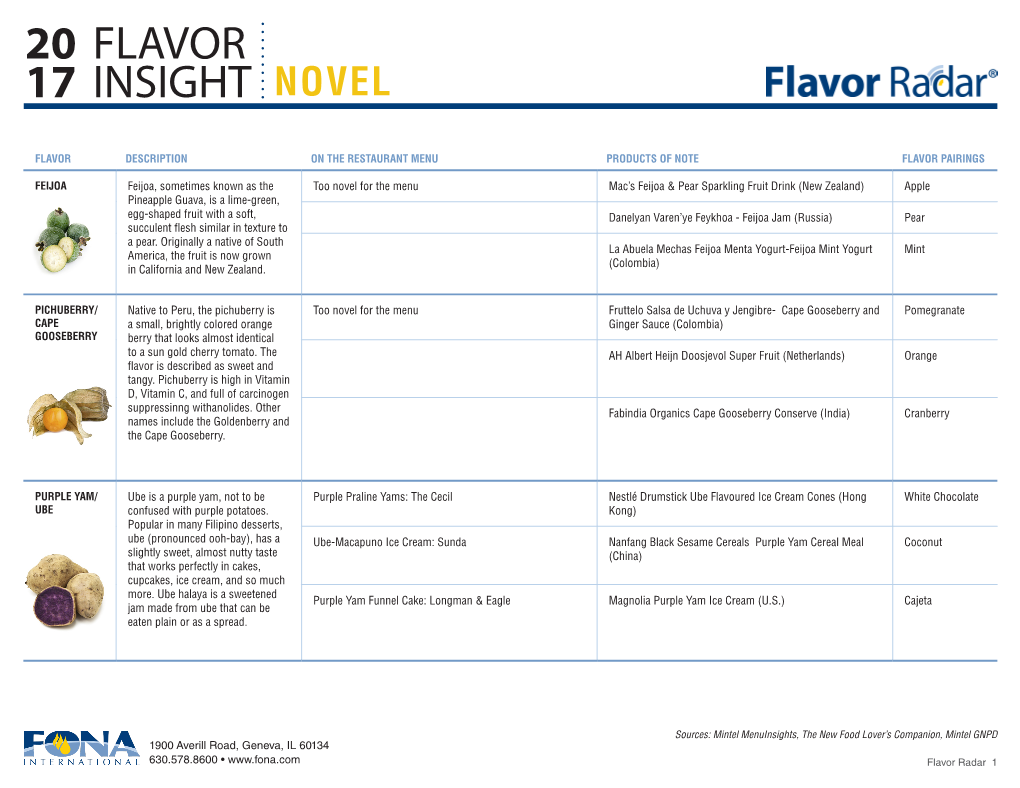 20 17 Flavor Insight Novel