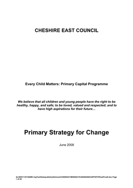 Primary Strategy for Change