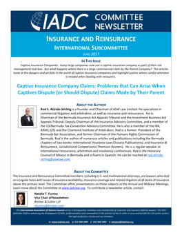 Insurance and Reinsurance