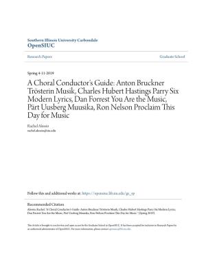 A Choral Conductor's Guide