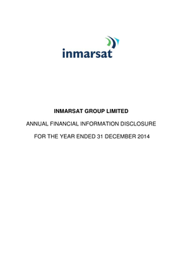 Inmarsat Group Limited Annual Report 2014