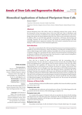 Biomedical Applications of Induced Pluripotent Stem Cells