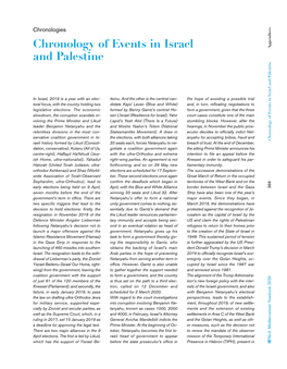 Chronology of Events in Israel and Palestine Appendices Iemed