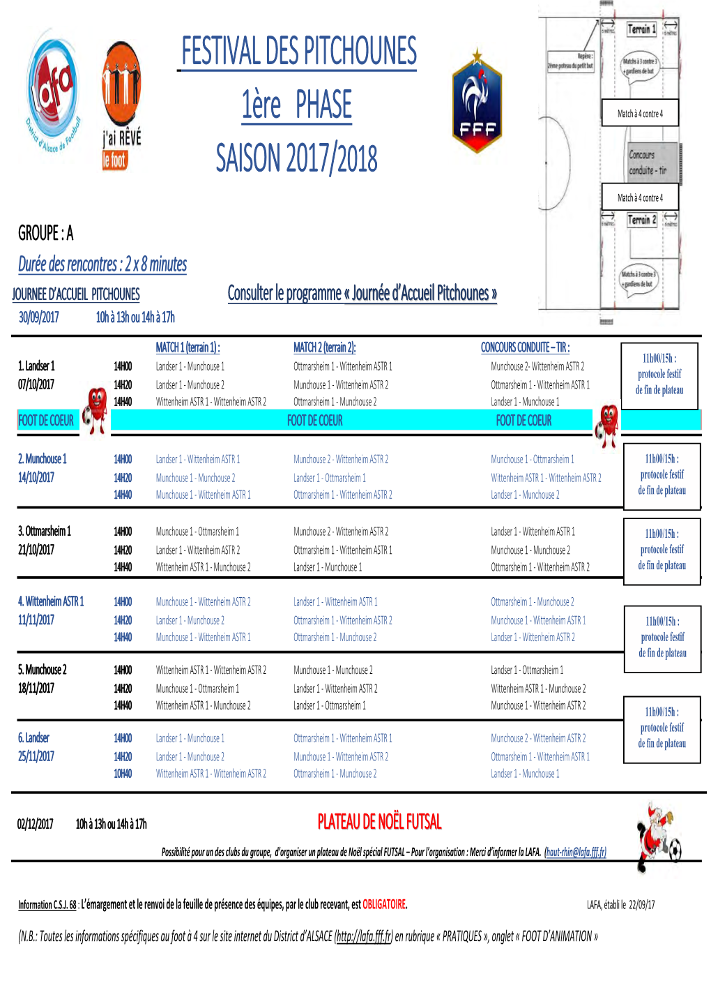 FESTIVAL DES PITCHOUNES 1Ère PHASE SAISON 2017/2018