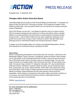 Changes Within Action Executive Board