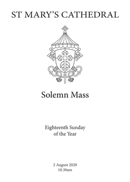ST MARY's CATHEDRAL Solemn Mass