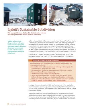 Iqaluit's Sustainable Subdivision