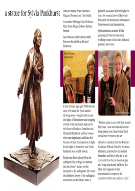 A Statue for Sylvia Pankhurst Brochure