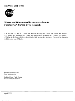 Science and Observation Recommendations for Future NASA Carbon Cycle Research