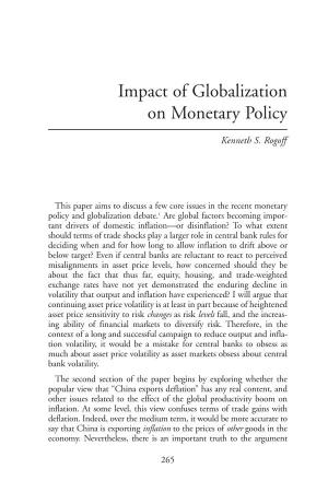 Impact of Globalization on Monetary Policy