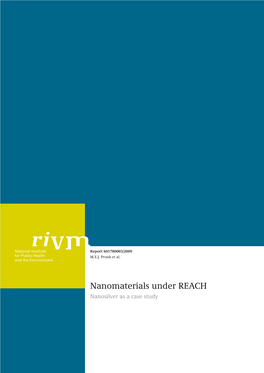 RIVM Report 601780003 Nanomaterials Under REACH