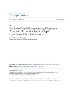 The Role of Viral Glycoproteins and Tegument Proteins in Herpes