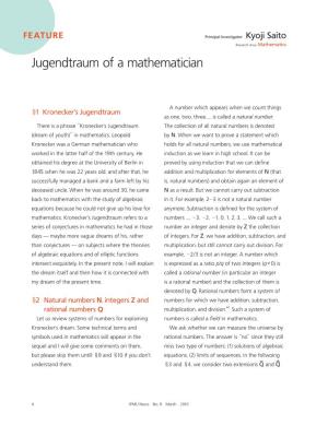 Jugendtraum of a Mathematician