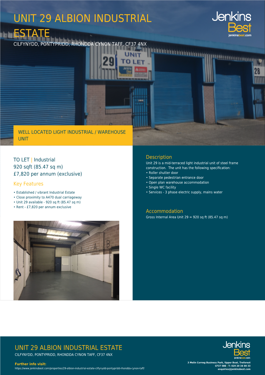 Unit 29 Albion Industrial Estate, Cilfynydd