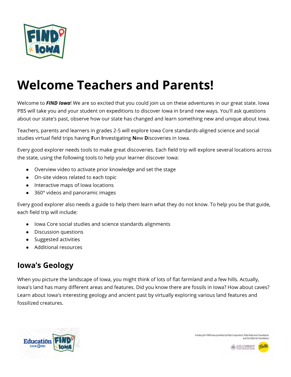 FIND Iowa Teacher Resources, Iowa's Geology