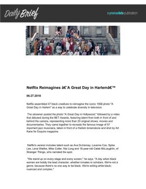 Netflix Reimagines Â€˜A Great Day in Harlemâ€™