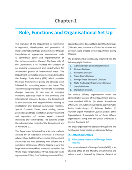 Chapter-1 Role, Functions and Organisational Set Up