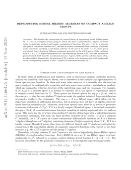 Reproducing Kernel Hilbert Algebras on Compact Abelian Groups