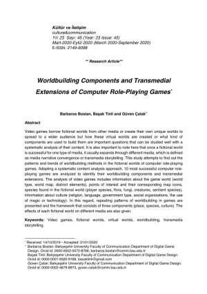 Worldbuilding Components and Transmedial Extensions of Computer Role-Playing Games*