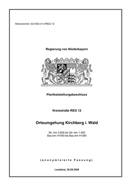 Ortsumgehung Kirchberg I. Wald