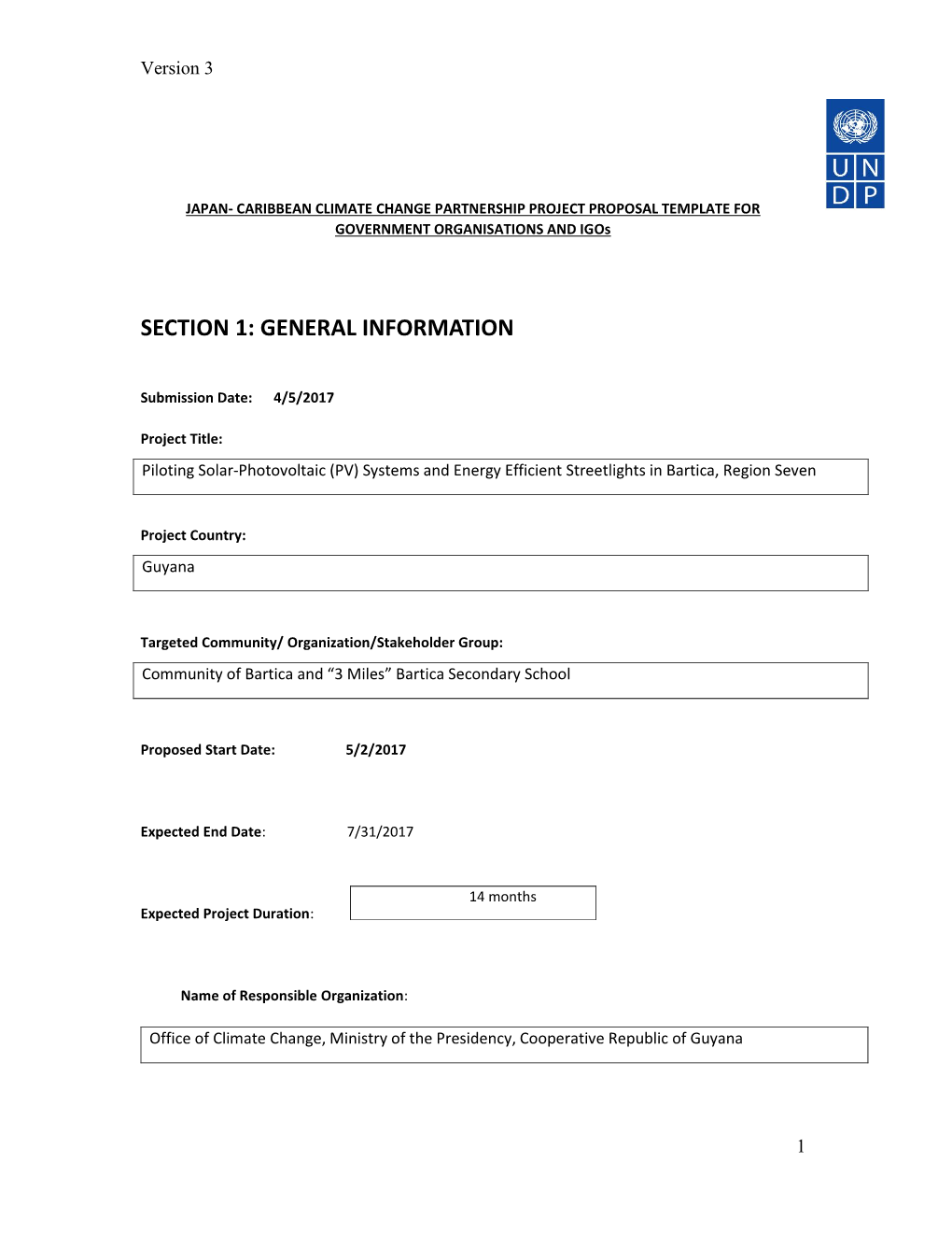 Section 1: General Information