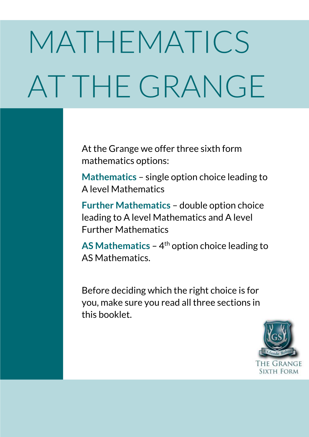 Mathematics at the Grange
