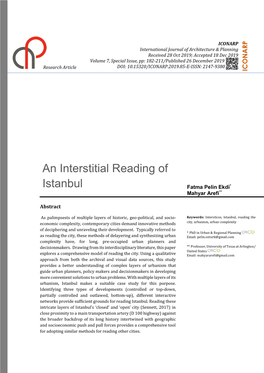 An Interstitial Reading of Istanbul
