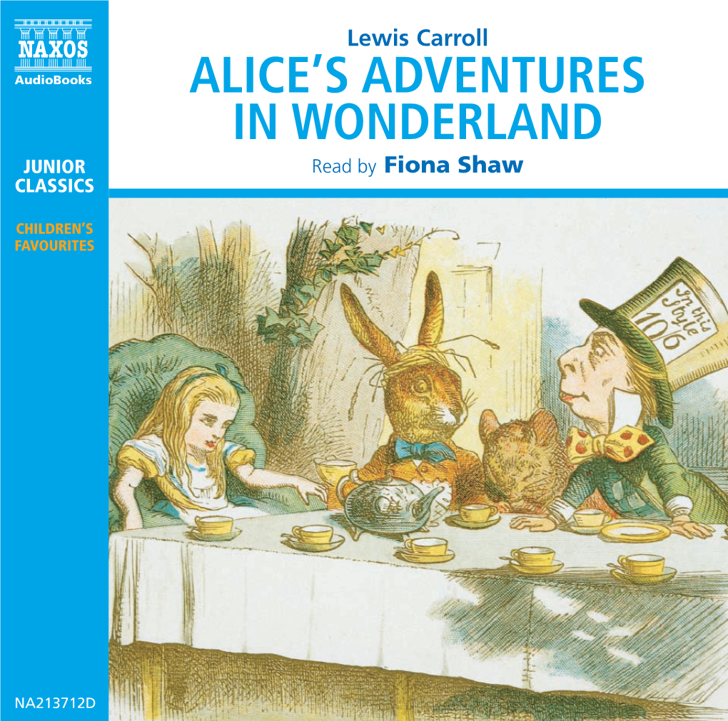 Alice in Wonderland Booklet