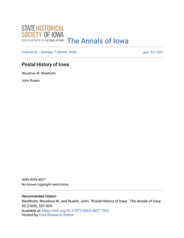 Postal History of Iowa