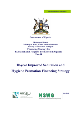 10-Year Improved Sanitation and Hygiene Promotion Financing Strategy