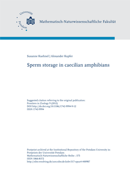 Sperm Storage in Caecilian Amphibians