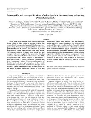 Interspecific and Intraspecific Views of Color Signals in the Strawberry