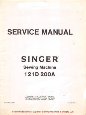 Service Manual Singer
