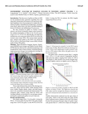 Geomorphic Analysis of Martian Gullies in Western Asimov Crater